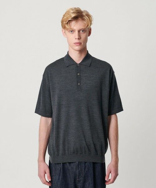 BEAUTY&YOUTH UNITED ARROWS / ビューティー&ユース ユナイテッドアローズ ニット・セーター | SPIFFY ウール 3B ショートスリーブ ポロシャツ ウォッシャブル | 詳細3