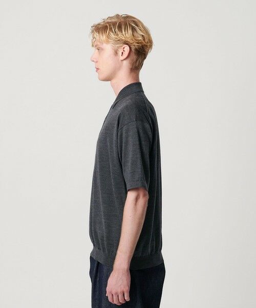 BEAUTY&YOUTH UNITED ARROWS / ビューティー&ユース ユナイテッドアローズ ニット・セーター | SPIFFY ウール 3B ショートスリーブ ポロシャツ ウォッシャブル | 詳細4
