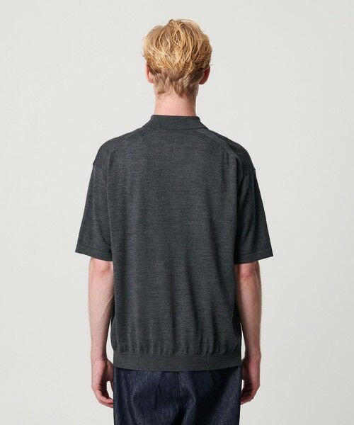 BEAUTY&YOUTH UNITED ARROWS / ビューティー&ユース ユナイテッドアローズ ニット・セーター | SPIFFY ウール 3B ショートスリーブ ポロシャツ ウォッシャブル | 詳細5