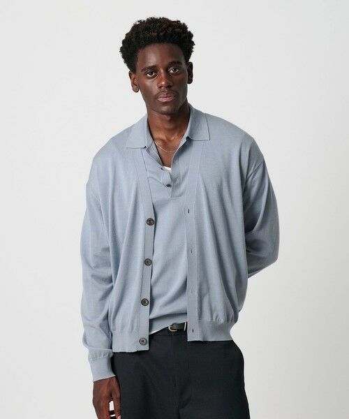 BEAUTY&YOUTH UNITED ARROWS / ビューティー&ユース ユナイテッドアローズ ニット・セーター | SPIFFY ウール 3B ショートスリーブ ポロシャツ ウォッシャブル | 詳細17