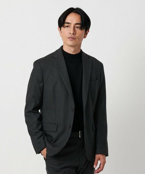 BEAUTY&YOUTH UNITED ARROWS / ビューティー&ユース ユナイテッドアローズ テーラードジャケット | ストレッチ サキソニー 2B ジャケット セットアップ対応(DK.GRAY)