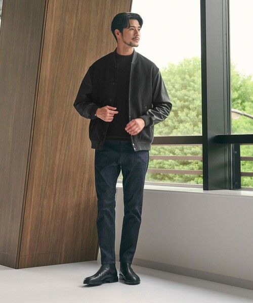 BEAUTY&YOUTH UNITED ARROWS / ビューティー&ユース ユナイテッドアローズ その他アウター | 【WEB限定 WARDROBE SMART】ブラックメルトン レザーライク スタジャン | 詳細1