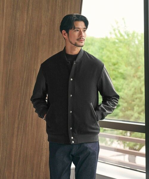 BEAUTY&YOUTH UNITED ARROWS / ビューティー&ユース ユナイテッドアローズ その他アウター | 【WEB限定 WARDROBE SMART】ブラックメルトン レザーライク スタジャン | 詳細3