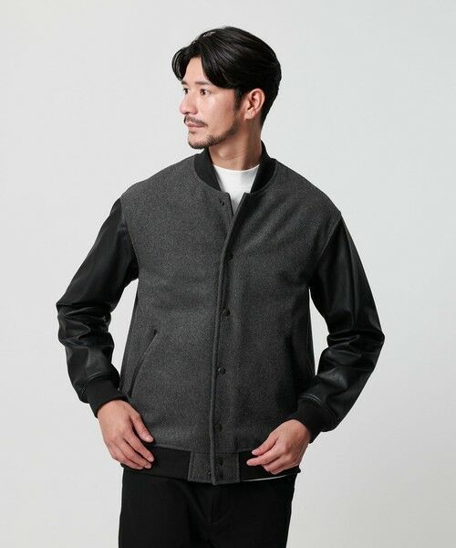 BEAUTY&YOUTH UNITED ARROWS / ビューティー&ユース ユナイテッドアローズ その他アウター | 【WEB限定 WARDROBE SMART】グレーメルトン レザーライク スタジャン | 詳細8