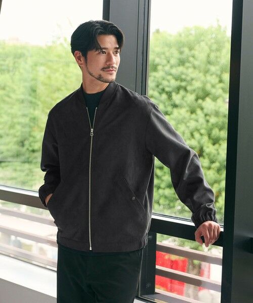 BEAUTY&YOUTH UNITED ARROWS / ビューティー&ユース ユナイテッドアローズ ブルゾン | 【WEB限定 WARDROBE SMART】スエードライク リブ ブルゾン | 詳細1