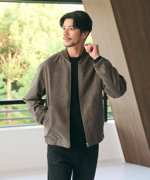 BEAUTY&YOUTH UNITED ARROWS / ビューティー&ユース ユナイテッドアローズ ブルゾン | 【WEB限定 WARDROBE SMART】スエードライク リブ ブルゾン | 詳細9