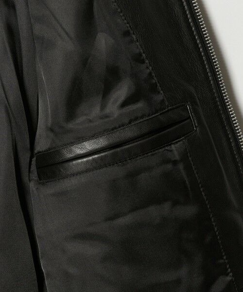 BEAUTY&YOUTH UNITED ARROWS / ビューティー&ユース ユナイテッドアローズ レザーブルゾン・ジャケット | 【WEB限定 WARDROBE SMART】 シープ シングル ライダースジャケット | 詳細12