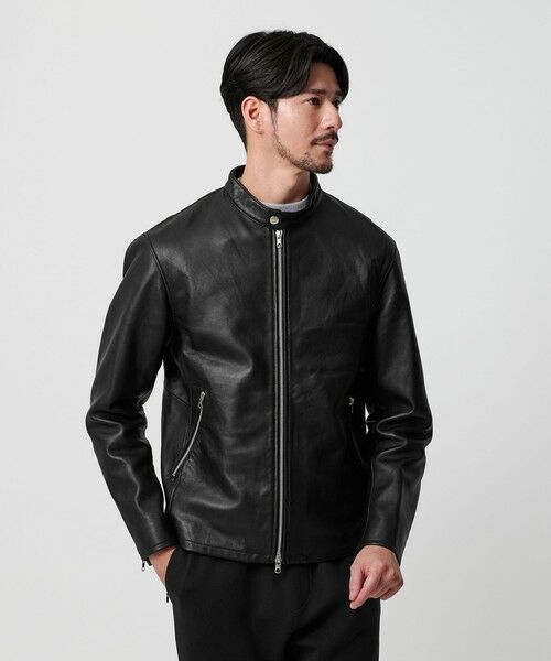 BEAUTY&YOUTH UNITED ARROWS / ビューティー&ユース ユナイテッドアローズ レザーブルゾン・ジャケット | 【WEB限定 WARDROBE SMART】 シープ シングル ライダースジャケット | 詳細2