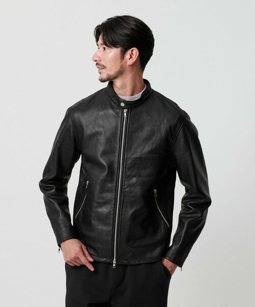 BEAUTY&YOUTH UNITED ARROWS / ビューティー&ユース ユナイテッドアローズ レザーブルゾン・ジャケット | 【WEB限定 WARDROBE SMART】 シープ シングル ライダースジャケット | 詳細3