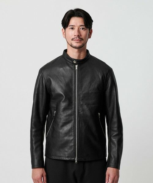 BEAUTY&YOUTH UNITED ARROWS / ビューティー&ユース ユナイテッドアローズ レザーブルゾン・ジャケット | 【WEB限定 WARDROBE SMART】 シープ シングル ライダースジャケット | 詳細4