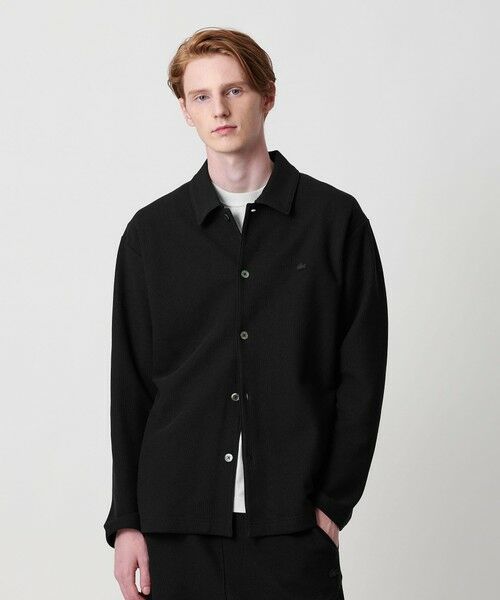 BEAUTY & YOUTH UNITED ARROWS/ビューティー&ユース ユナイテッドアローズ <LACOSTE for BEAUTY & YOUTH>ワントーン シャツジャケット BLACK XL BEAUTY & YOUTH UNITED ARROWS/ビューティー&ユース ユナイテッドアローズ <LACOSTE for BEAUTY & YOUTH>ワントーン シャツジャケット BLACK XL
