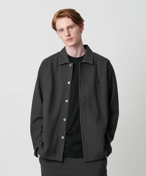 BEAUTY & YOUTH UNITED ARROWS/ビューティー&ユース ユナイテッドアローズ <LACOSTE for BEAUTY & YOUTH>ワントーン シャツジャケット DK. GRAY XL BEAUTY & YOUTH UNITED ARROWS/ビューティー&ユース ユナイテッドアローズ <LACOSTE for BEAUTY & YOUTH>ワントーン シャツジャケット DK. GRAY XL
