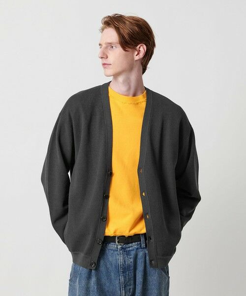 BEAUTY & YOUTH UNITED ARROWS/ビューティー&ユース ユナイテッドアローズ ドロップ ミラノ Vネック カーディガン DK. GRAY M