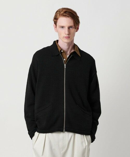 BEAUTY&YOUTH UNITED ARROWS / ビューティー&ユース ユナイテッドアローズ カーディガン・ボレロ | スラビー ポロニット ジャケット | 詳細1