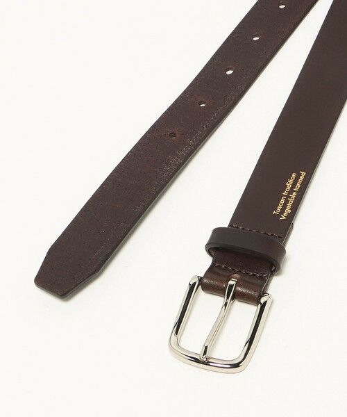 【稼働美品】 UNITED ARROWS UAB スクエア　黒ベルト グロッシー レザー ベルト 28mm （ベルト・サスペンダー