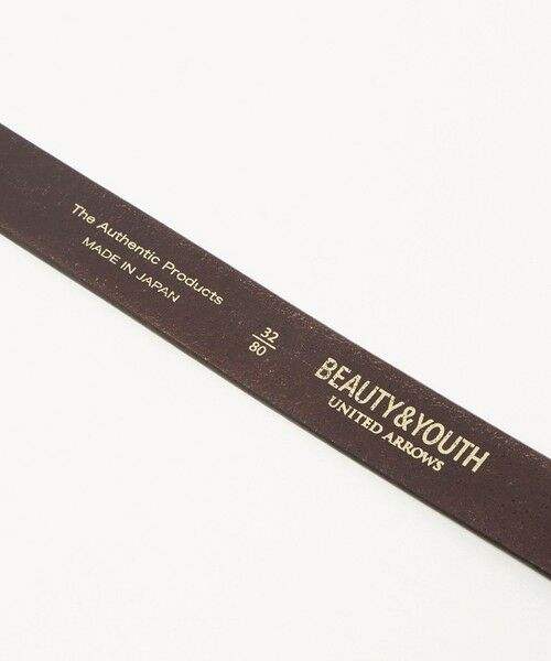 BEAUTY&YOUTH UNITED ARROWS / ビューティー&ユース ユナイテッドアローズ ベルト・サスペンダー | グロッシー レザー ベルト 28mm | 詳細8