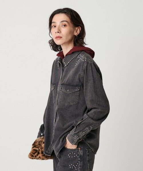 BEAUTY & YOUTH UNITED ARROWS/ビューティー&ユース ユナイテッドアローズ 【国内EXCLUSIVE】＜Levi's＞スタッズ デニムウエスタンシャツ BLACK L