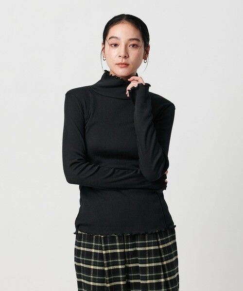 BEAUTY & YOUTH UNITED ARROWS/ビューティー&ユース ユナイテッドアローズ ポリエステルコットンテレコ メロータートルネック カットソー BLACK FREE BEAUTY & YOUTH UNITED ARROWS/ビューティー&ユース ユナイテッドアローズ ポリエステルコットンテレコ メロータートルネック カットソー BLACK FREE