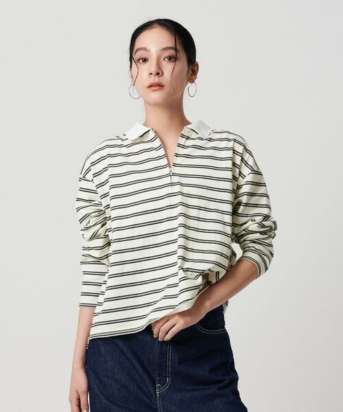 BEAUTY&YOUTH UNITED ARROWS / ビューティー&ユース ユナイテッドアローズ カットソー | 【WEB限定】マルチボーダー ハーフジッププルオーバー | 詳細1