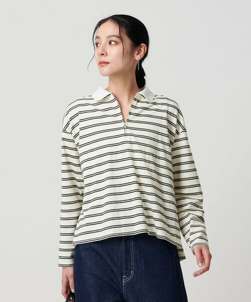 BEAUTY&YOUTH UNITED ARROWS / ビューティー&ユース ユナイテッドアローズ カットソー | 【WEB限定】マルチボーダー ハーフジッププルオーバー | 詳細3