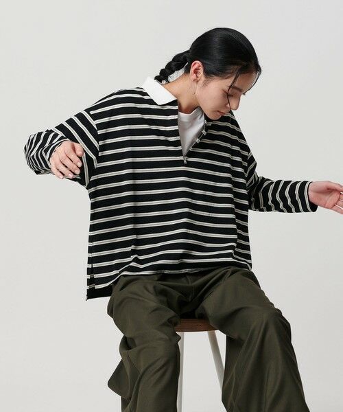 BEAUTY&YOUTH UNITED ARROWS / ビューティー&ユース ユナイテッドアローズ カットソー | 【WEB限定】マルチボーダー ハーフジッププルオーバー | 詳細9