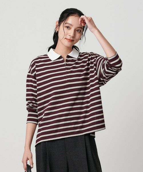 BEAUTY&YOUTH UNITED ARROWS / ビューティー&ユース ユナイテッドアローズ カットソー | 【WEB限定】マルチボーダー ハーフジッププルオーバー | 詳細15