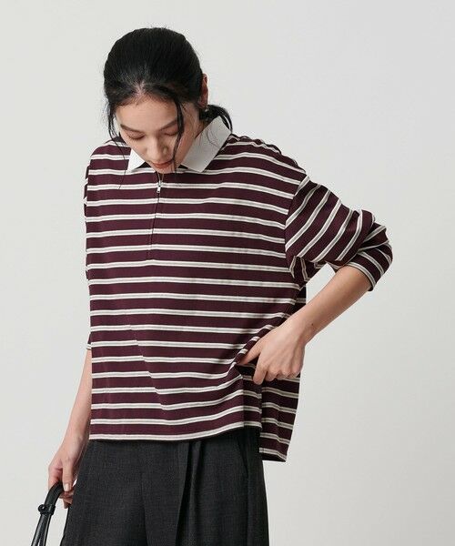 BEAUTY&YOUTH UNITED ARROWS / ビューティー&ユース ユナイテッドアローズ カットソー | 【WEB限定】マルチボーダー ハーフジッププルオーバー | 詳細16