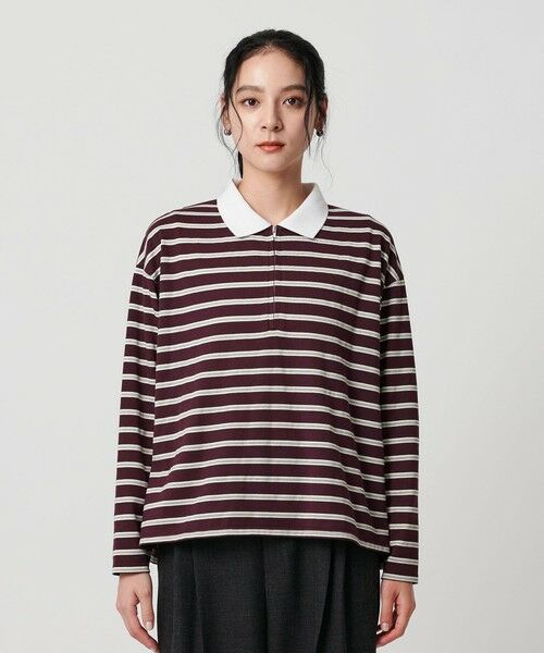 BEAUTY&YOUTH UNITED ARROWS / ビューティー&ユース ユナイテッドアローズ カットソー | 【WEB限定】マルチボーダー ハーフジッププルオーバー | 詳細18