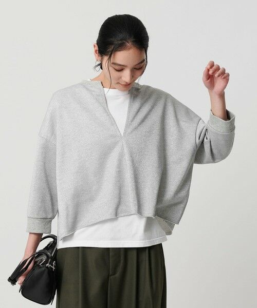 BEAUTY&YOUTH UNITED ARROWS / ビューティー&ユース ユナイテッドアローズ カットソー | 【WEB限定】ラメ裏毛 キーネック 8分袖プルオーバー | 詳細2