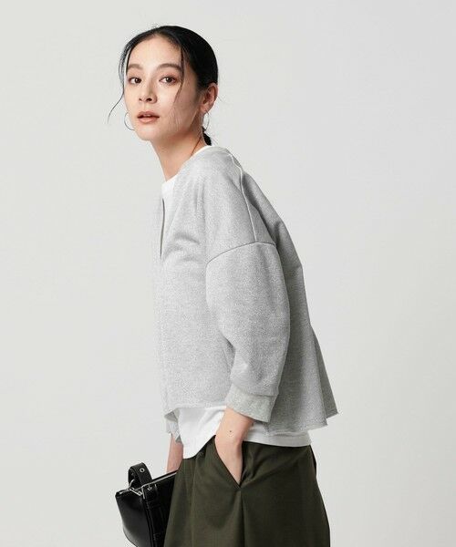 BEAUTY&YOUTH UNITED ARROWS / ビューティー&ユース ユナイテッドアローズ カットソー | 【WEB限定】ラメ裏毛 キーネック 8分袖プルオーバー | 詳細3