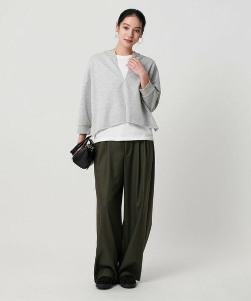 BEAUTY&YOUTH UNITED ARROWS / ビューティー&ユース ユナイテッドアローズ カットソー | 【WEB限定】ラメ裏毛 キーネック 8分袖プルオーバー | 詳細4