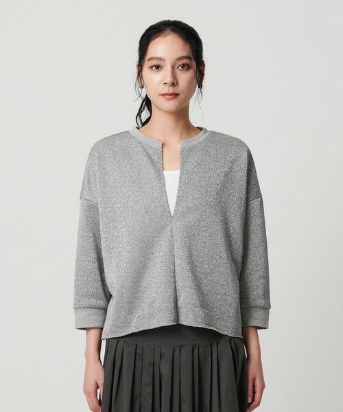 BEAUTY&YOUTH UNITED ARROWS / ビューティー&ユース ユナイテッドアローズ カットソー | 【WEB限定】ラメ裏毛 キーネック 8分袖プルオーバー | 詳細10