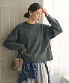BEAUTY&YOUTH UNITED ARROWS / ビューティー&ユース ユナイテッドアローズ ニット・セーター | ネップカラーライン クルーネック ニットプルオーバー