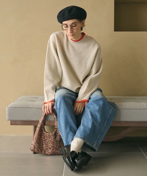 BEAUTY&YOUTH UNITED ARROWS / ビューティー&ユース ユナイテッドアローズ ニット・セーター | ネップカラーライン クルーネック ニットプルオーバー | 詳細7