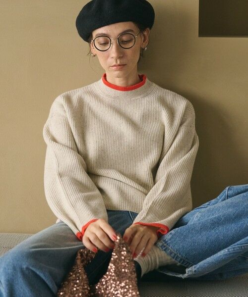 BEAUTY&YOUTH UNITED ARROWS / ビューティー&ユース ユナイテッドアローズ ニット・セーター | ネップカラーライン クルーネック ニットプルオーバー | 詳細2