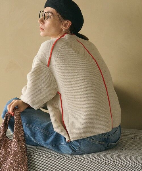 BEAUTY&YOUTH UNITED ARROWS / ビューティー&ユース ユナイテッドアローズ ニット・セーター | ネップカラーライン クルーネック ニットプルオーバー | 詳細3