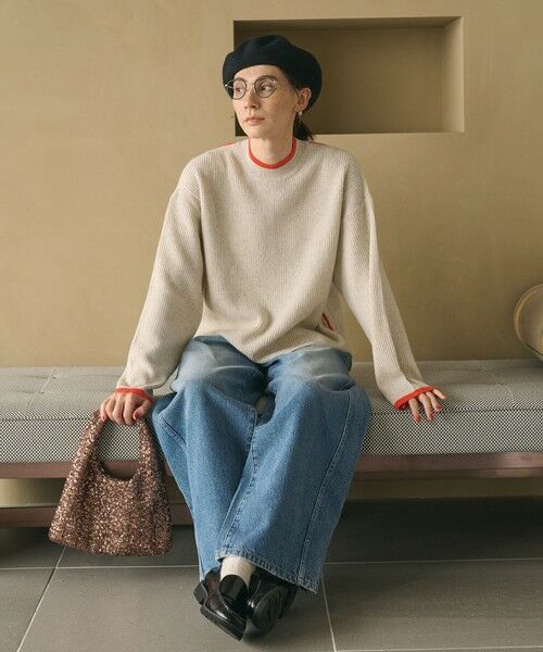 BEAUTY&YOUTH UNITED ARROWS / ビューティー&ユース ユナイテッドアローズ ニット・セーター | ネップカラーライン クルーネック ニットプルオーバー | 詳細6