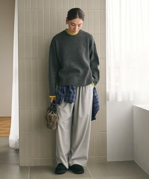 BEAUTY&YOUTH UNITED ARROWS / ビューティー&ユース ユナイテッドアローズ ニット・セーター | ネップカラーライン クルーネック ニットプルオーバー | 詳細14