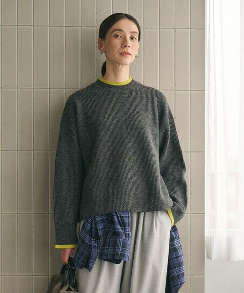 BEAUTY&YOUTH UNITED ARROWS / ビューティー&ユース ユナイテッドアローズ ニット・セーター | ネップカラーライン クルーネック ニットプルオーバー | 詳細11