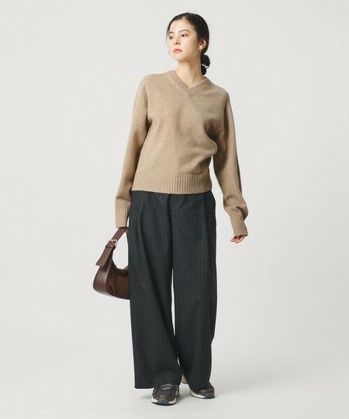 BEAUTY&YOUTH UNITED ARROWS / ビューティー&ユース ユナイテッドアローズ ニット・セーター | ウールナイロンブレンド Vネックニットプルオーバー | 詳細13