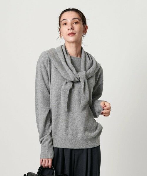 BEAUTY&YOUTH UNITED ARROWS / ビューティー&ユース ユナイテッドアローズ ニット・セーター | ウールカシミヤ クルーネックニット＆ストール ウォッシャブル | 詳細1
