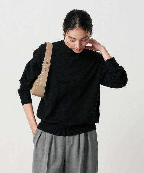 BEAUTY & YOUTH UNITED ARROWS/ビューティー&ユース ユナイテッドアローズ ウールカシミヤ天竺 クルーネック ニットプルオーバー ウォッシャブル BLACK FREE BEAUTY & YOUTH UNITED ARROWS/ビューティー&ユース ユナイテッドアローズ ウールカシミヤ天竺 クルーネック ニットプルオーバー ウォッシャブル BLACK FREE