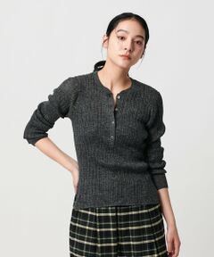 BEAUTY&YOUTH UNITED ARROWS / ビューティー&ユース ユナイテッドアローズ ニット・セーター | アルパカブレンド ランダムリブ ヘンリーネックプルオーバー