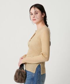 BEAUTY&YOUTH UNITED ARROWS / ビューティー&ユース ユナイテッドアローズ ニット・セーター | アルパカブレンド ランダムリブ ヘンリーネックプルオーバー