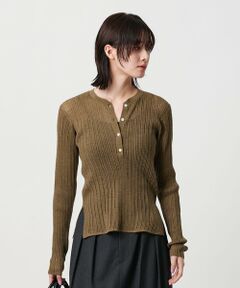 BEAUTY&YOUTH UNITED ARROWS / ビューティー&ユース ユナイテッドアローズ ニット・セーター | アルパカブレンド ランダムリブ ヘンリーネックプルオーバー