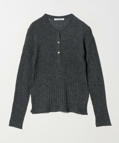 BEAUTY&YOUTH UNITED ARROWS / ビューティー&ユース ユナイテッドアローズ ニット・セーター | アルパカブレンド ランダムリブ ヘンリーネックプルオーバー | 詳細4