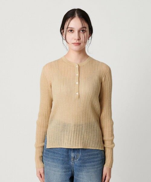 BEAUTY&YOUTH UNITED ARROWS / ビューティー&ユース ユナイテッドアローズ ニット・セーター | アルパカブレンド ランダムリブ ヘンリーネックプルオーバー | 詳細11