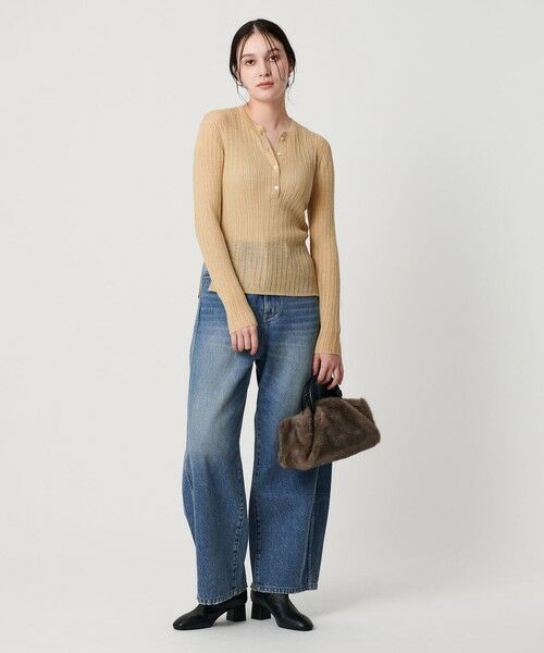 BEAUTY&YOUTH UNITED ARROWS / ビューティー&ユース ユナイテッドアローズ ニット・セーター | アルパカブレンド ランダムリブ ヘンリーネックプルオーバー | 詳細10