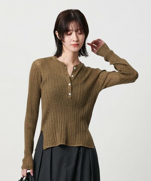 BEAUTY&YOUTH UNITED ARROWS / ビューティー&ユース ユナイテッドアローズ ニット・セーター | アルパカブレンド ランダムリブ ヘンリーネックプルオーバー | 詳細22