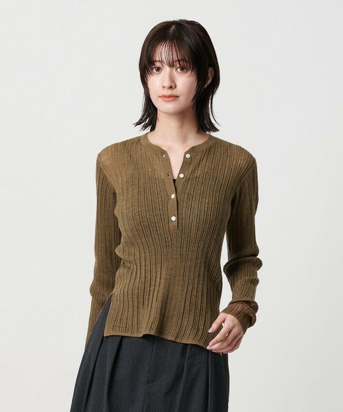 BEAUTY&YOUTH UNITED ARROWS / ビューティー&ユース ユナイテッドアローズ ニット・セーター | アルパカブレンド ランダムリブ ヘンリーネックプルオーバー | 詳細23